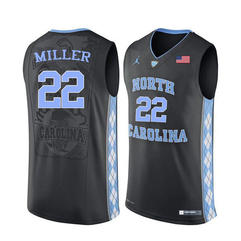 Men #22 Walker Miller North Carolina Tar Heels College Basketball Jerseys Sale-Black - Click Image to Close